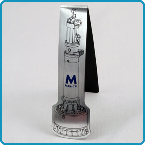 Magnet-Lesezeichen mit Aluminiumoberfläche „Diehl“