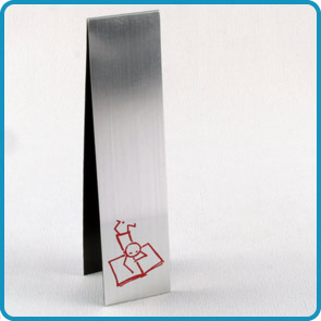 Magnet-Lesezeichen mit Aluminiumoberfläche „Zabert“
